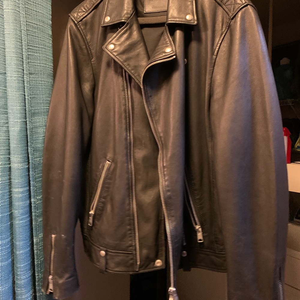 ALLSAINTS LEATHER JACKET - Picture 7 of 8